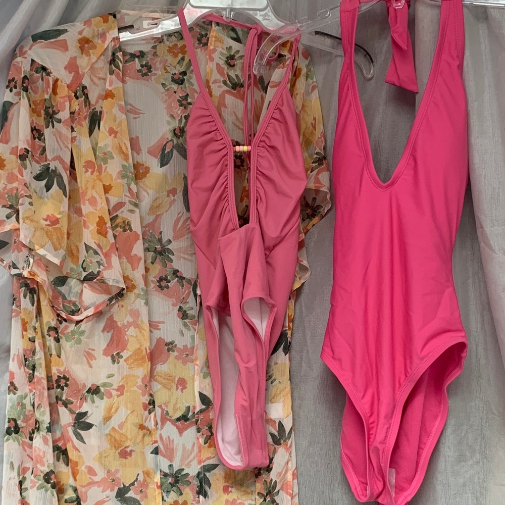 PrettyLittleThing Hot Pink One-Piece Swimsuit